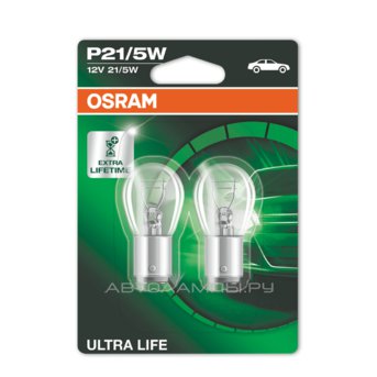 P21/5W 12V-21/5W (BAY15d) (увелич. срок службы) Ultra Life (блистер 2шт.) 7528ULT-02B