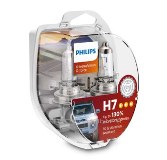 H7 12V- 55W (PX26d) (+130% �����+������������)  X-tremeVision G-force (2��.) 12972XVGS2