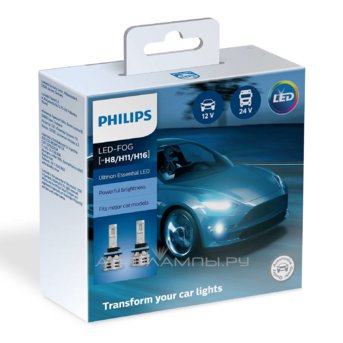 H11/8/16 12/24V-LED (PGJ19-) 6500K 24W Ultinon Essential LED Fog (ку.2 шт.) 11366UE2X2