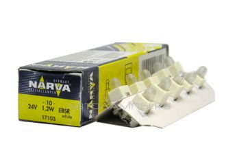 BAX 24V-1,2W (B8,0-12) White (EBS-R 1,25мм FR) 17103