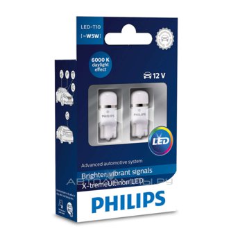 W5W 12V-LED (W2,1x9,5d) 6000K 1,0W X-tremeVision LED (ку.2шт.) WBT10 (360) 127996000KX2
