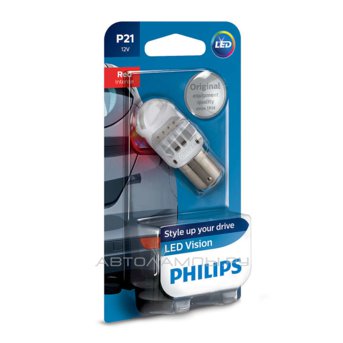 P21W 12V-LED (BA15s) Red 1.9W Vision LED (��.1��.) 12839REDB1