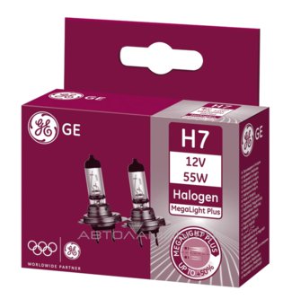H7 12V- 55W (PX26d) ( +60% света) Megalight Plus (к.уп.2шт.) 93768 (58520MPU) 58520MPU